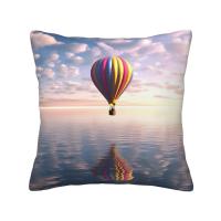 BTCOWZRV Throw Pillow Cover Hot Air Balloon Over The Sea Print Decorative T | JOYFUL Lab