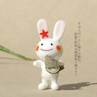ガラス細工　うさぎ　ずぼらびっと　端午の節句　こどもの日　柏餅　　和雑貨　　ずぼらびっとと端午の節句　柏餅(柏餅は樹脂粘土製です）