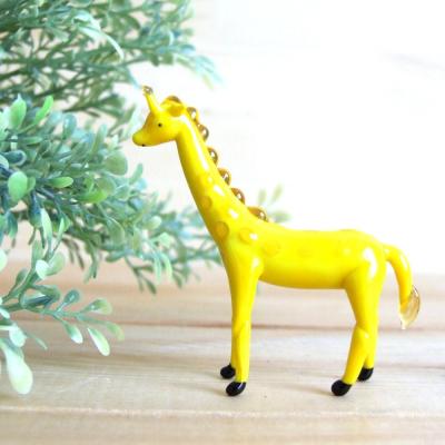 ガラス細工 ミニチュア（キリン／その他キッチン、日用品、文具