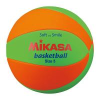 ミカサ スマイルバスケットボール 5号 マシーン縫い ライトグリーン×オレンジ STPEB5-LGO ＜2023NP＞ | JPNスポーツ