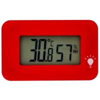 エンペックス 温湿度計 デジタル シュクレ・イルミー 卓上 3.3×5.2cm バックライト 付き レッド TD-8338 | ジェイスコヤカ