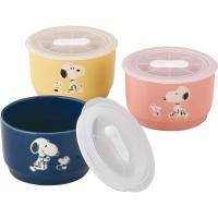 山加商店(Yamakasyoten) 「 PEANUTS (ピーナッツ) 」 レンジパック 保存容器 3点 セット (S) more SNOOPY 日 | ジェイスコヤカ