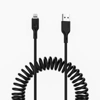 AUKEY USB Type-A to Lightning ケーブル A-L 1.5m Coiled Series CB-AKL9 急速充電 コイル型 | ジェイスコヤカ