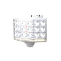 ムサシ RITEX フリーアーム式ミニLEDセンサーライト(18Wワイド) 「コンセント式」 LED-AC1018 ホワイト | ジェイスコヤカ