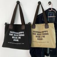 ショルダー トートバッグ 2way 大容量 ナイロン 男女兼用 a4 英文字プリント 大きめ 軽量 通勤 通学 斜めがけ ファスナー付き カバン メンズ | JustMode