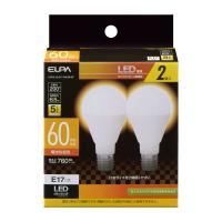 朝日電器（ELPA）　LED電球 2個セット ミニクリプトン球形 E17 60W形 電球色　【品番：LDA7L-G-E17-G4106-2P】 | 住設プロ Yahoo!店
