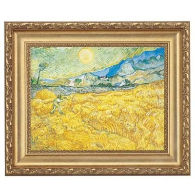 ☆未使用☆ゴッホ 「荒れ模様の空の麦畑」 額装 印刷物 1