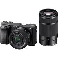 SONY(ソニー) ミラーレス一眼カメラ α6400 ダブルズームレンズキット(同梱レンズ:SELP16502+SEL55210) ブラック ILCE-6400X BQ レンズ交換式 APS-C 6400X Black | 家電の友