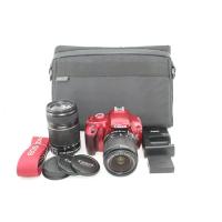 Canon デジタル一眼レフカメラ EOS Kiss X50 ダブルズームキット EF-S18-55ｍｍ/EF-S55-250ｍｍ付属 レッド KIS | kagayaki-shops2