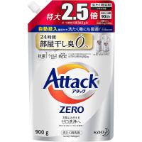 【大容量】アタック ゼロ(ZERO) 洗濯洗剤(Laundry Detergent) 詰め替え 900g (清潔実感! 洗うたび白さよみがえる) | かぎろい商店