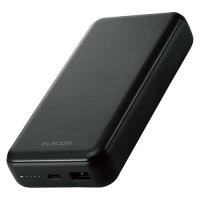 エレコム 20000mAh C+A 20W モバイルバッテリー DE-C34-20000BK | 家具プラザ