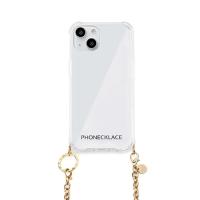 PHONECKLACE チェーンショルダーストラップ付きクリアケース for iPhone 13 mini ゴールド  PN21585i13MNGD | 家具プラザ