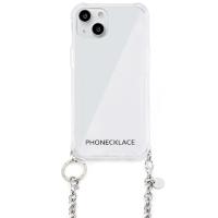 PHONECKLACE チェーンショルダーストラップ付きクリアケース for iPhone 13 シルバー PN21589i13SV | 家具プラザ