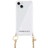 PHONECKLACE チェーンショルダーストラップ付きクリアケース for iPhone 13 ゴールド  PN21590i13GD | 家具プラザ