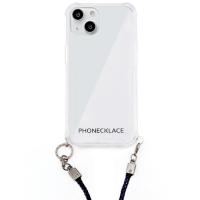PHONECKLACE ロープショルダーストラップ付きクリアケース for iPhone 13 ネイビー PN21594i13NV | 家具プラザ