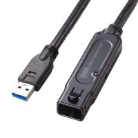 サンワサプライ USB3.2アクティブリピーターケーブル15m(抜け止めロック機構付き) KB-USB-RLK315 | 家具プラザ