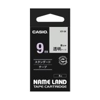 （まとめ） カシオ CASIO ネームランド NAME LAND スタンダードテープ 9mm×8m 透明／黒文字 XR-9X 1個 〔×5セット〕 | カグチョク