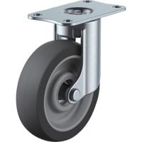 ユーエイ　プレート式　自在　キャスター　エラストマー　車輪径６５ｍｍ　　ＳＩＬＥＮＴタイプ　ＥＦ型　取付寸法５６×２８ | カグヤデンキ