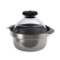 HARIO ハリオ フタがガラスのIH対応ご飯釜 雪平 GIS-200 1-3合 IH・直火対応 アウトドア キャンプ