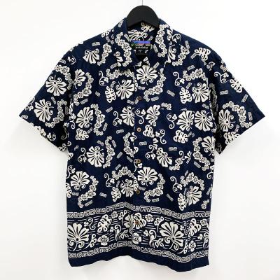 パタロハ pataloha 2007年 開襟アロハシャツ コットン 半袖 【S】 pataloha パタロハ Patagonia アロハシャツ 半袖 総柄 船 S