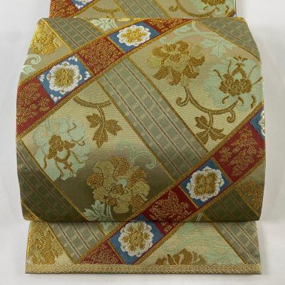 袋帯 北出工房 北出与三郎 おおわ 花模様 菊 唐金色 O-3493 