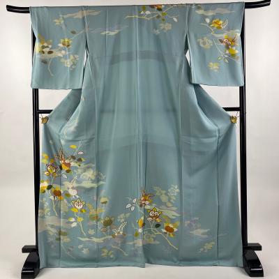 別注品 千總 京友禅 髙島屋謹製 落款入 訪問着 金駒 金彩 竹笹 別注品 千總 京友禅 髙島屋謹製 落款入 訪問着 金駒 金彩 竹笹