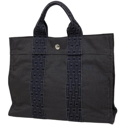 美品　HERMES フールトゥ　ハンドバッグ　 Hロゴ 総柄　南京錠　付き エルメスHERMES フールトゥ トートバッグ MM 墨黒 (K-112113