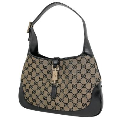 美品 GUCCI ジャッキー ショルダーバッグ GG総柄 黒 保存袋付