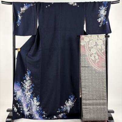 A110愛華 訪問着ヤマト誂製　作者物落款 辻が花 絞り金通美品正絹仕付け糸 C1201100194011_M.jpg