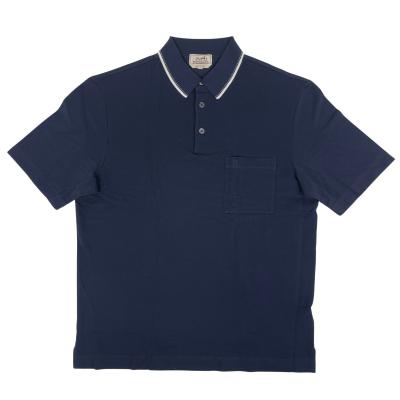 HERMES エルメス　セリエ　ポロシャツ　半袖　ブラック　黒　レディース　M エルメス HERMES 半袖 ポロシャツ M 黒系 ブラック ロゴ 刺繍