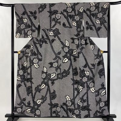 紋意匠地 総絞り （正絹）未使用 KK796Kumi 紋意匠地 総絞り （正絹）未使用 KK796Kumi 紋意匠地 総絞り