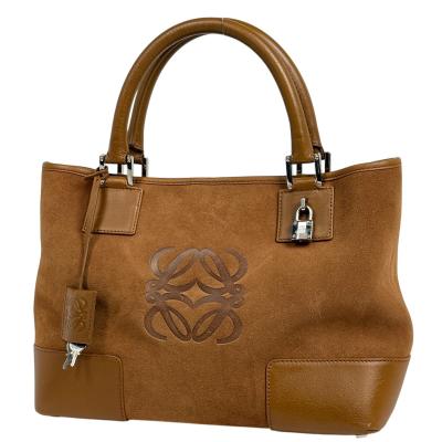 スエード トートバッグ（LOEWE）（バッグ、小物素材：本革、レザー）の