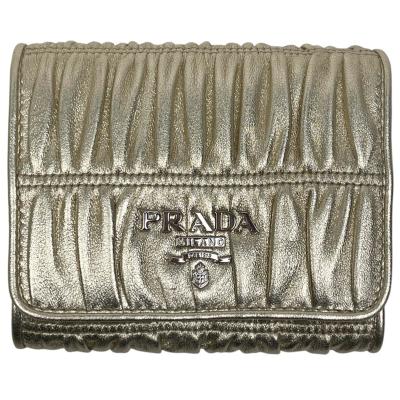 プラダ　三つ折り財布　バイカラー PRADA - PRADA 財布 三つ折り サフィアーノ バイカラー ミニ財布の通販