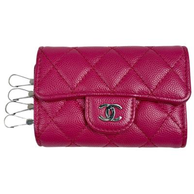 シャネル キーケース グリーン CHANEL アイコンライン 6本用キーケース