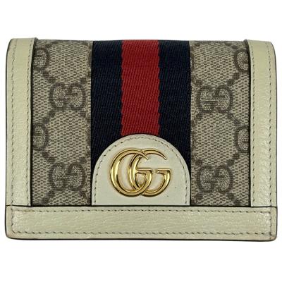 グッチ オフィディア GG柄 シェリーライン 財布 Aランク gu9635bv GUCCI - グッチ GUCCI オフィディア GG ウォレット シェリーライン 二
