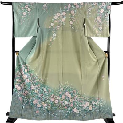 【再値下げ❗】振袖　辻ケ花　正絹　落款あり 辻が花 着物 落款（色：グリーン系）の商品一覧 通販 - Yahoo!ショッピング