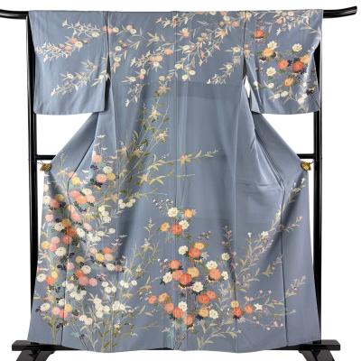 y*o様 訪問着 身丈166cm 裄丈67.5cm L 袷 熨斗 花 総絞り 黒 リユースセレクトショップバイセル Yahoo!店 - 着物 サイズ別｜Yahoo