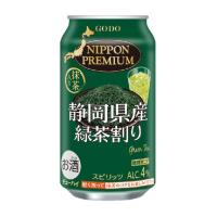 (送料無料(九州・沖縄除く)) 合同 ニッポンプレミアム 静岡県産緑茶割り 340ml 缶 24本(1ケース) | 開成屋