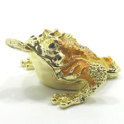 美品】天然石 家具・インテリア 【美品】天然石 置物 銭蛙 イエロー