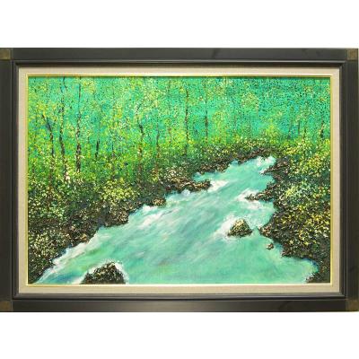 絵画(油絵)2点セット 渡辺ムサシ 楽天市場】絵画（油絵） 渡辺ムサシ【奥入瀬】（M20号） 送料無料