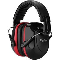 ProCase 大人用 防音イヤーマフ 遮音 調整可能なヘッドバンド付き 耳カバー 耳あて 聴覚保護ヘッドフォン ノイズ減少率：NRR 28dB -ブラックとレッド | かきのき堂