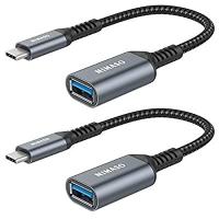 NIMASO USB C 変換 アダプタ  Type C - USB 3.0 メス  20CM OTG ケーブル タイプC 変換コネクター  2本入り, グレー | かきのき堂