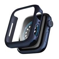 PZOZ Apple Watch 6/SE/5/4 ケース 保護フィルム アップルウォッチ6 カバー 全面保護 耐衝撃 PC アクセサリー 対応  44mm, ブルー | かきのき堂