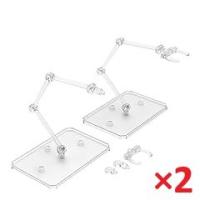 2袋セット バンダイスピリッツ アクションベース6 クリアカラー プラモデル スタンド ガンプラ ベース 30ms 30mm 30mf 展示台 おもちゃ | かこん販売 Yahoo!店