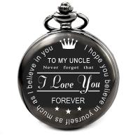 levonta Gifts for Uncle from Nephew Niece Unique Gifts for Men Engraved Pocket Watch with Chain (to My Uncle) | かめよしエクスプレス