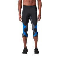 CW-X Men's Stabilyx Joint Support 3/4 Compression Tight Black/Grey/Blue Small | かめよしエクスプレス
