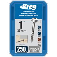 Kreg SPS-C1-250 Zinc Pocket Screws 1-Inch #7 Coarse Thread Pan- Head (250 Count) | かめよしエクスプレス