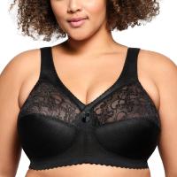 Full Figure Plus Size MagicLift Original Support Bra Wirefree #1000 Black | かめよしエクスプレス