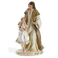Joseph's Studio by Roman - Jesus with Praying Girl My First Communion Figure 9.5 H Resin and Stone Tabletop or Desk Disp | かめよしエクスプレス