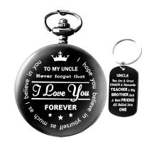 Udaney to My Uncle Pocket Watch Black Watch Gifts for Uncle from Nephew Niece | かめよしエクスプレス